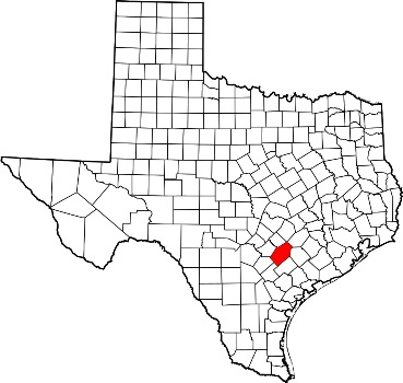 Gonzales County, Texas is located in south-central Texas.